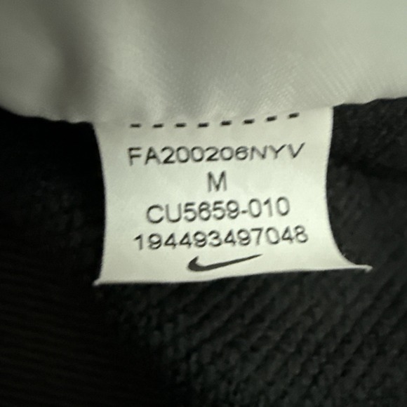 Nike Women's Get Fit Funnel-Neck Black/White Sweatshirt (CU5659-010) Size Medium - Picture 7 of 9